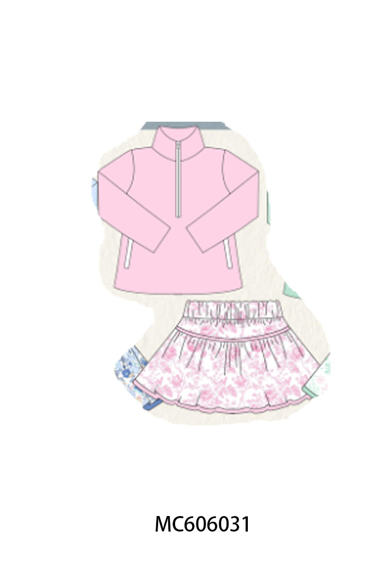FLORAL SKIRT PULLOVER SET-ETA NOV