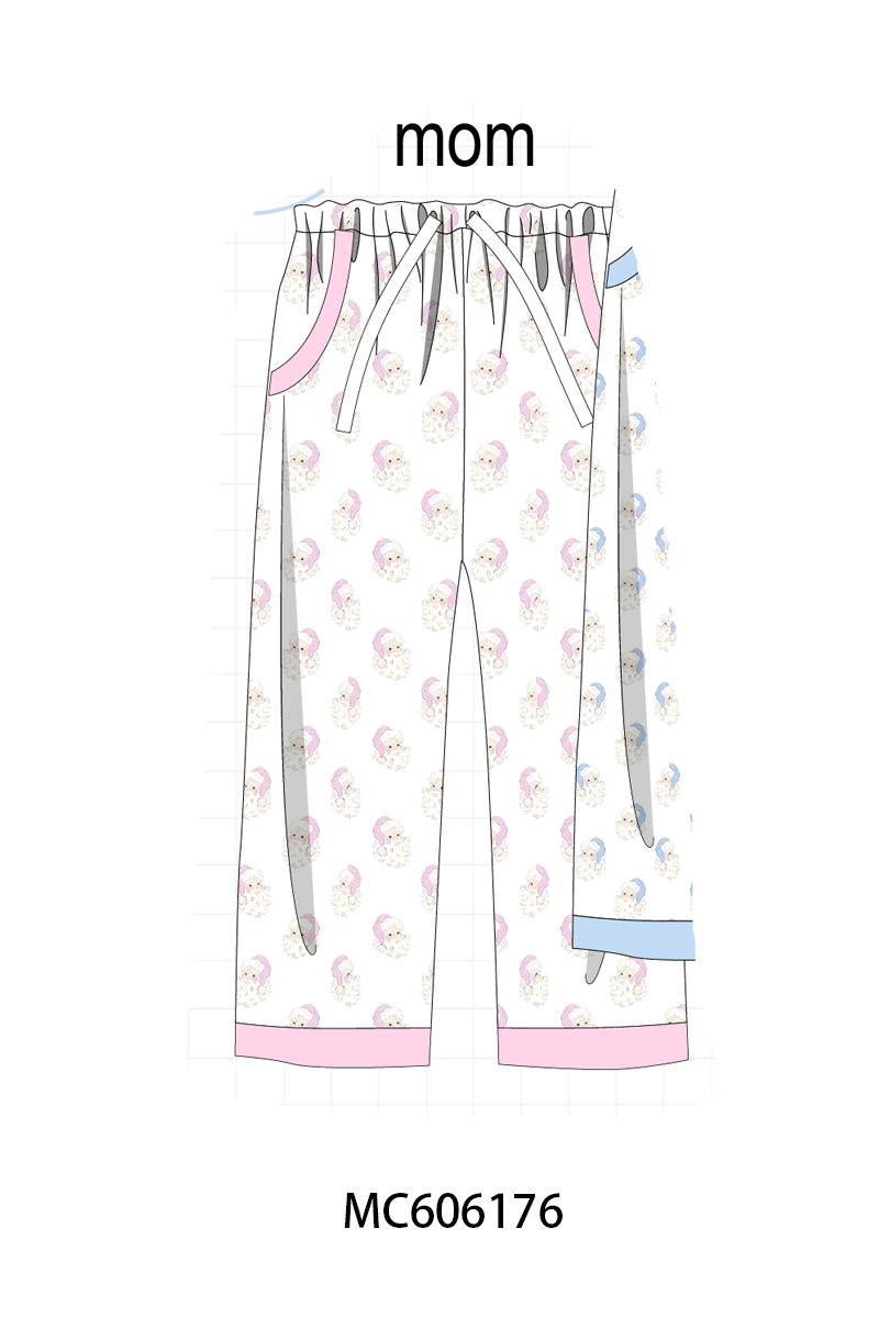 BLUE/PINK SANTA PRINT PJS-ETA NOV