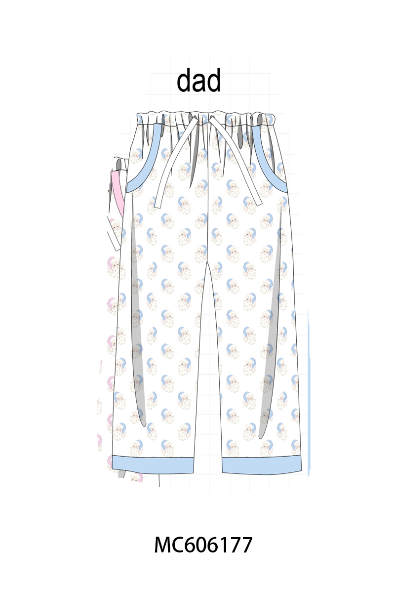 BLUE/PINK SANTA PRINT PJS-ETA NOV