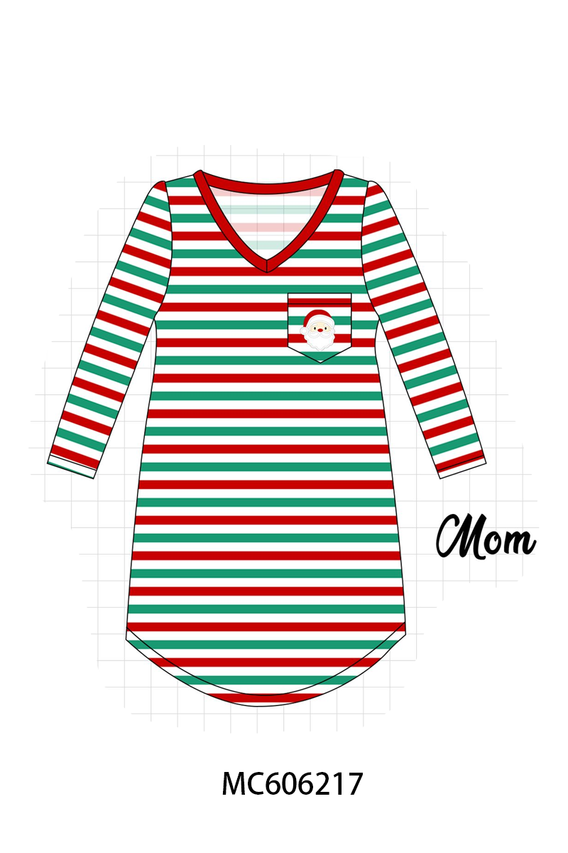 CHRISTMAS STRIPE SANTA PJS-ETA NOV