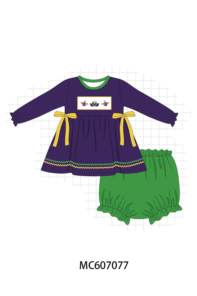 PURPLE AND GREEN EMBROIDERY COLLECTION - ETA JAN