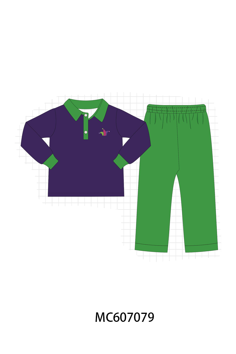 PURPLE AND GREEN EMBROIDERY COLLECTION - ETA JAN