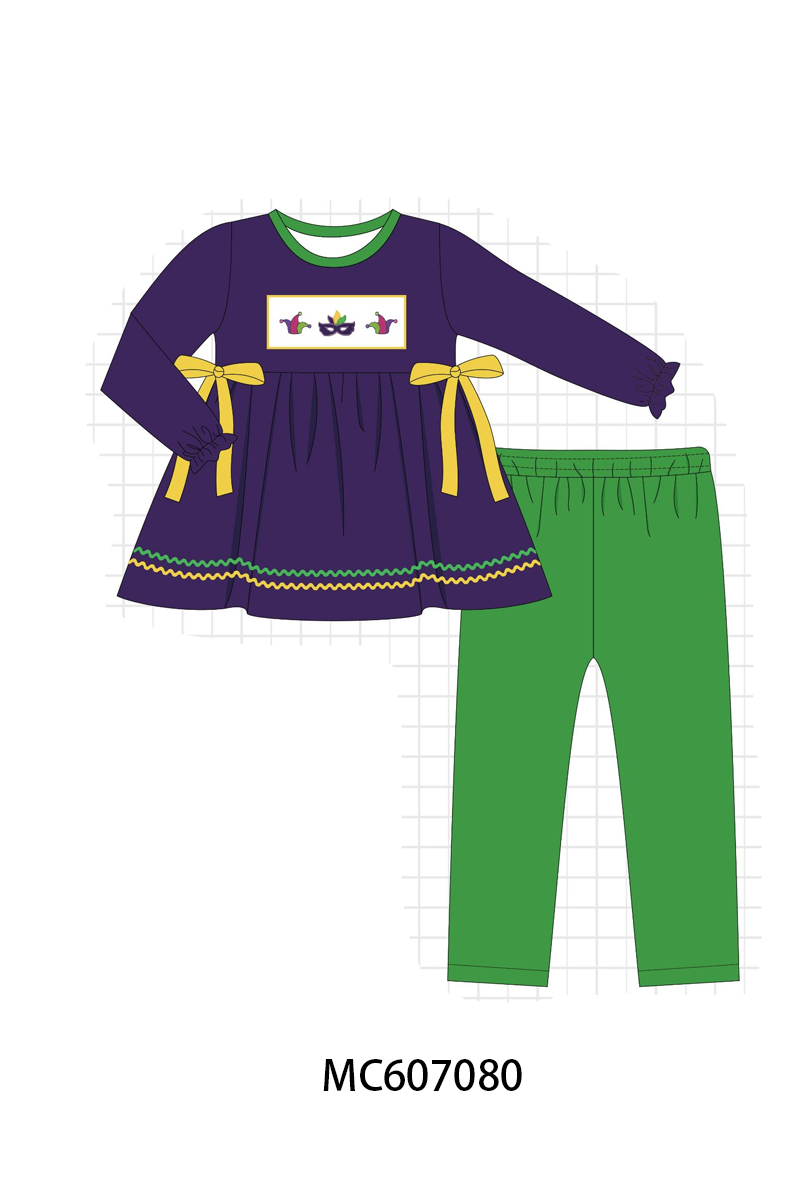 PURPLE AND GREEN EMBROIDERY COLLECTION - ETA JAN