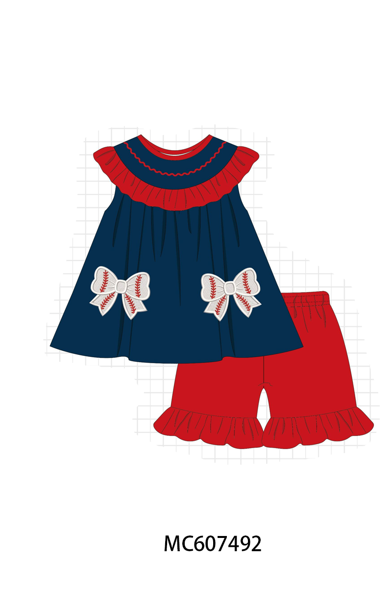 EMBRODIERY BOW BASEBALL-ETA JAN
