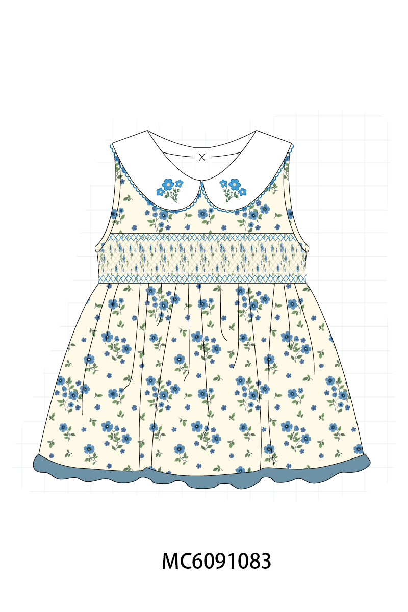 SMOCKED BLUE FLORAL COLLECTION - ETA FEB