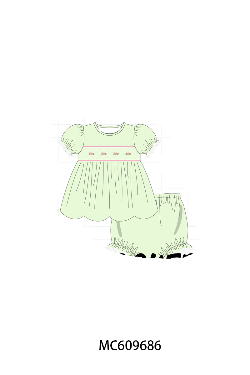 GREEN SMOCKED COLLECTION - ETA FEB