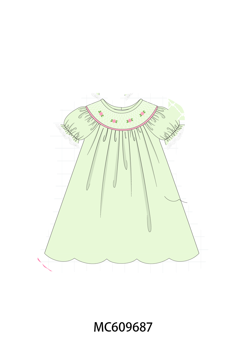 GREEN SMOCKED COLLECTION - ETA FEB