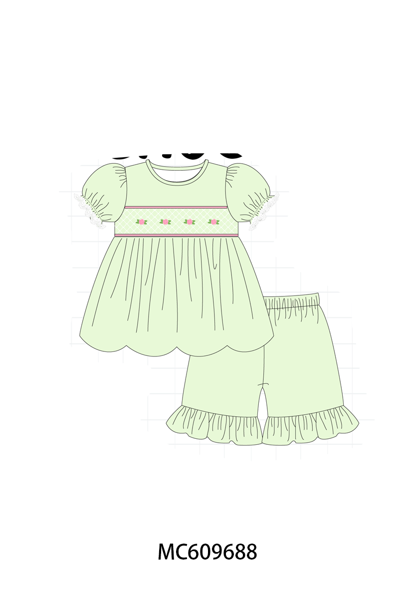 GREEN SMOCKED COLLECTION - ETA FEB