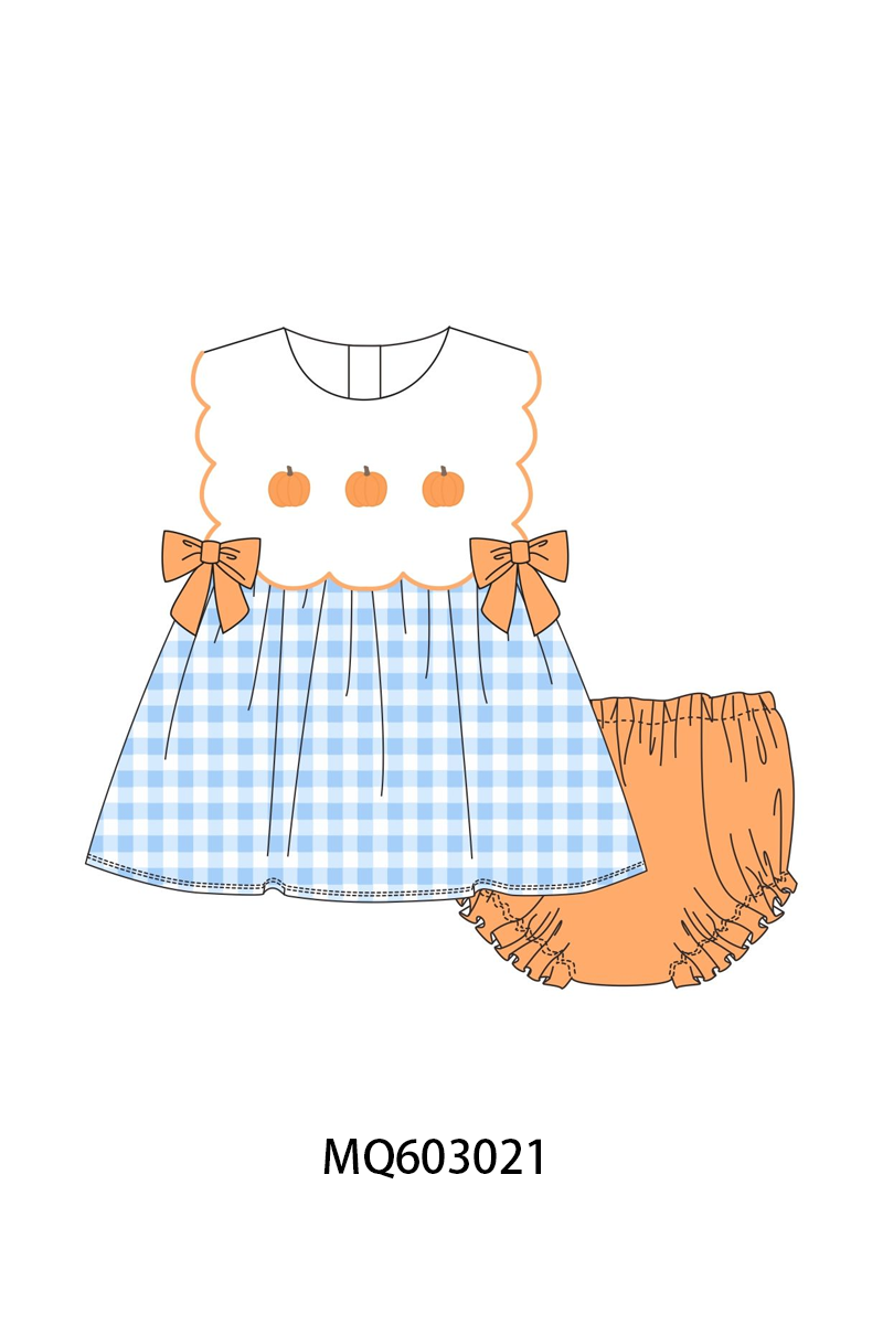 BLUE GINGHAM PUMPKIN COLLECTION - ETA AUGUST