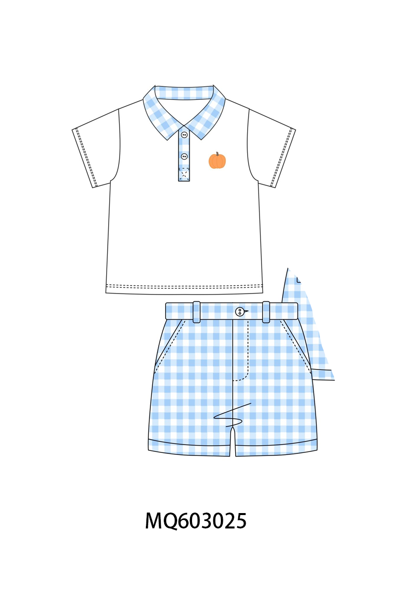 BLUE GINGHAM PUMPKIN COLLECTION - ETA AUGUST