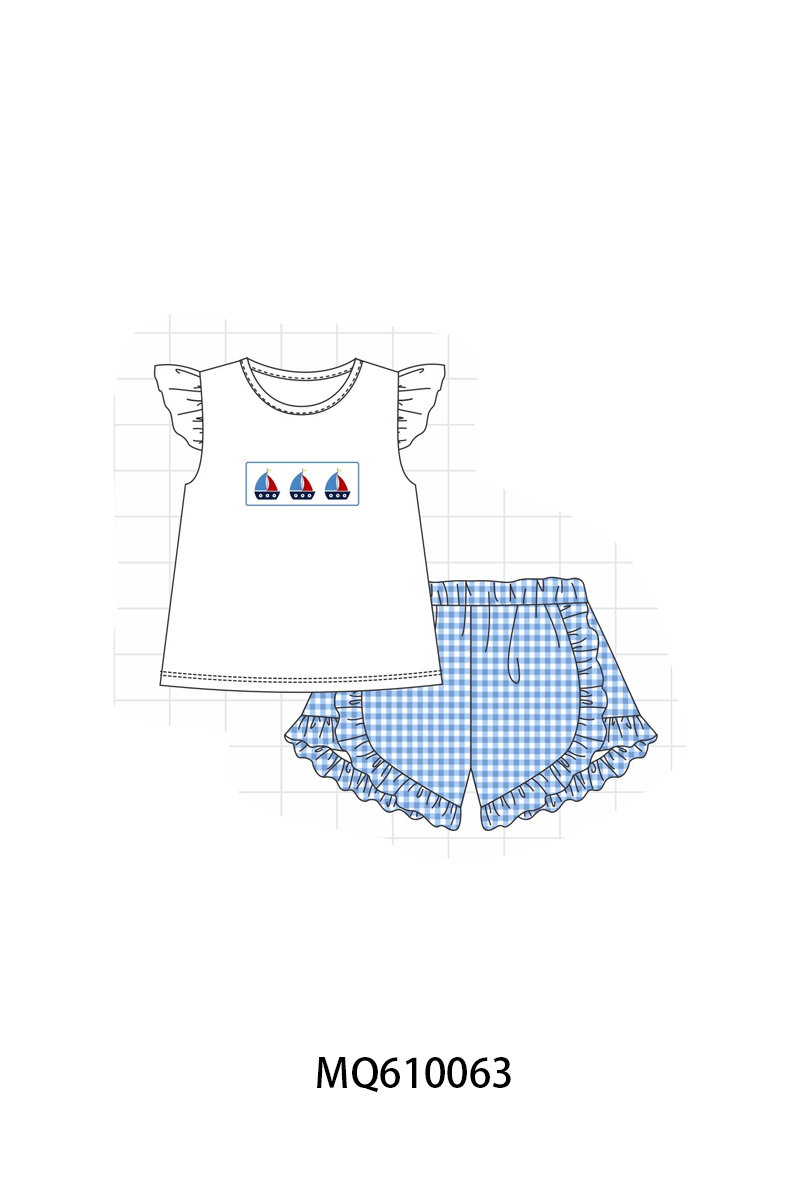 GINGHAM SAILBOATS-ETA MAY