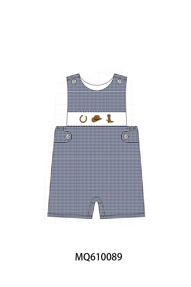 NAVY GINGHAM COWBOY-ETA MAY