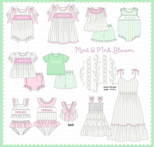 MINT & PINK BLOOM COLLECTION - ETA FEB