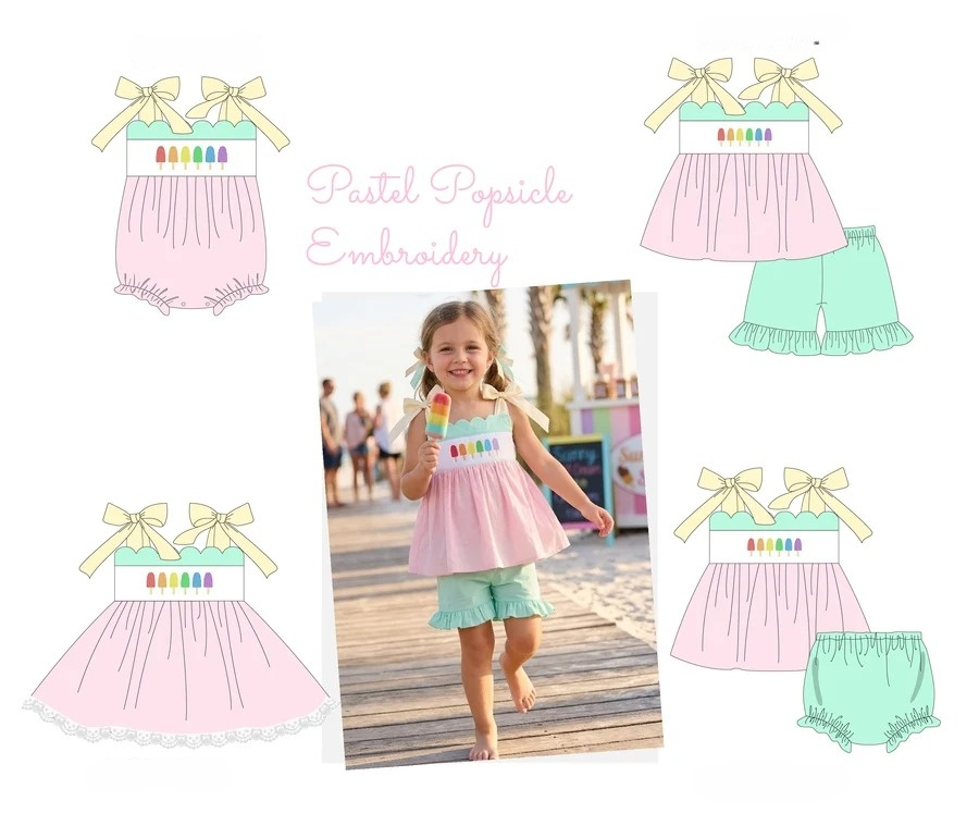 PASTEL POPSICLE EMBRODIERY COLLECTION - ETA FEB