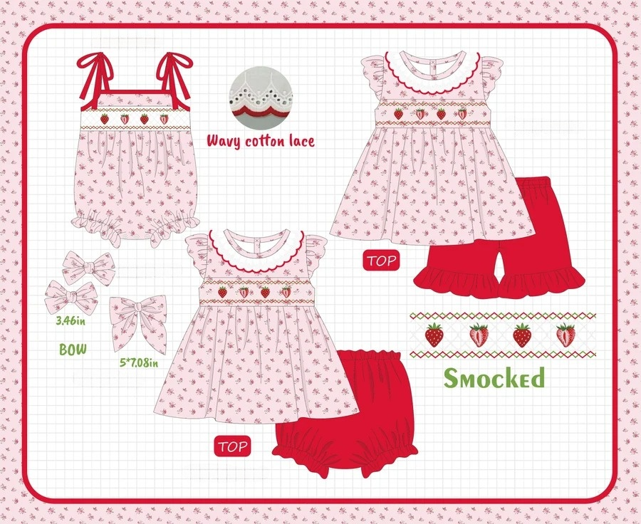 STRAWBERRY SMOCKED COLLECTION - ETA FEB