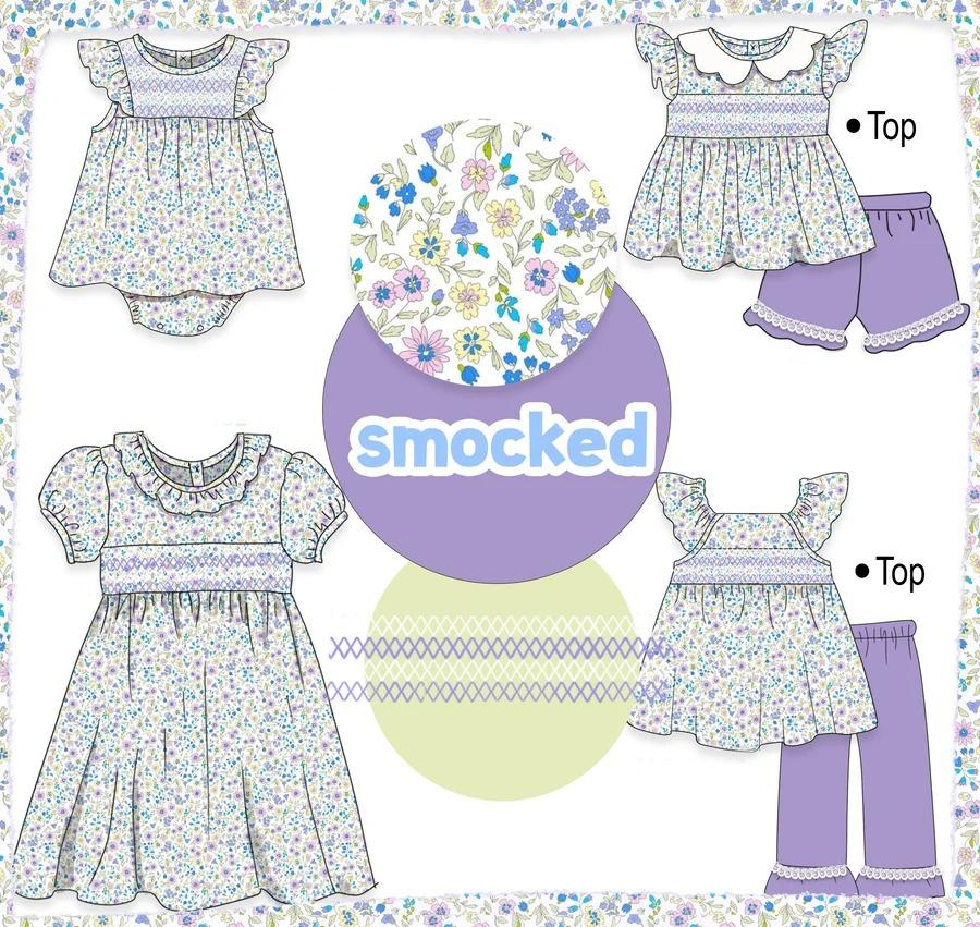PURPLE FLORAL SMOCKED COLLECTION - ETA FEB