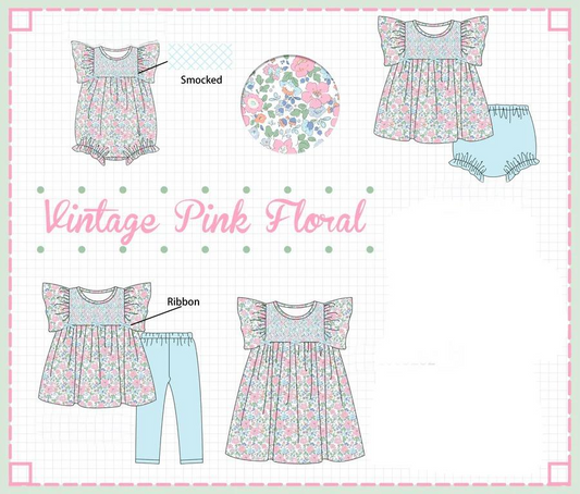 VINTAGE PINK FLORAL COLLECTION - ETA AUGUST
