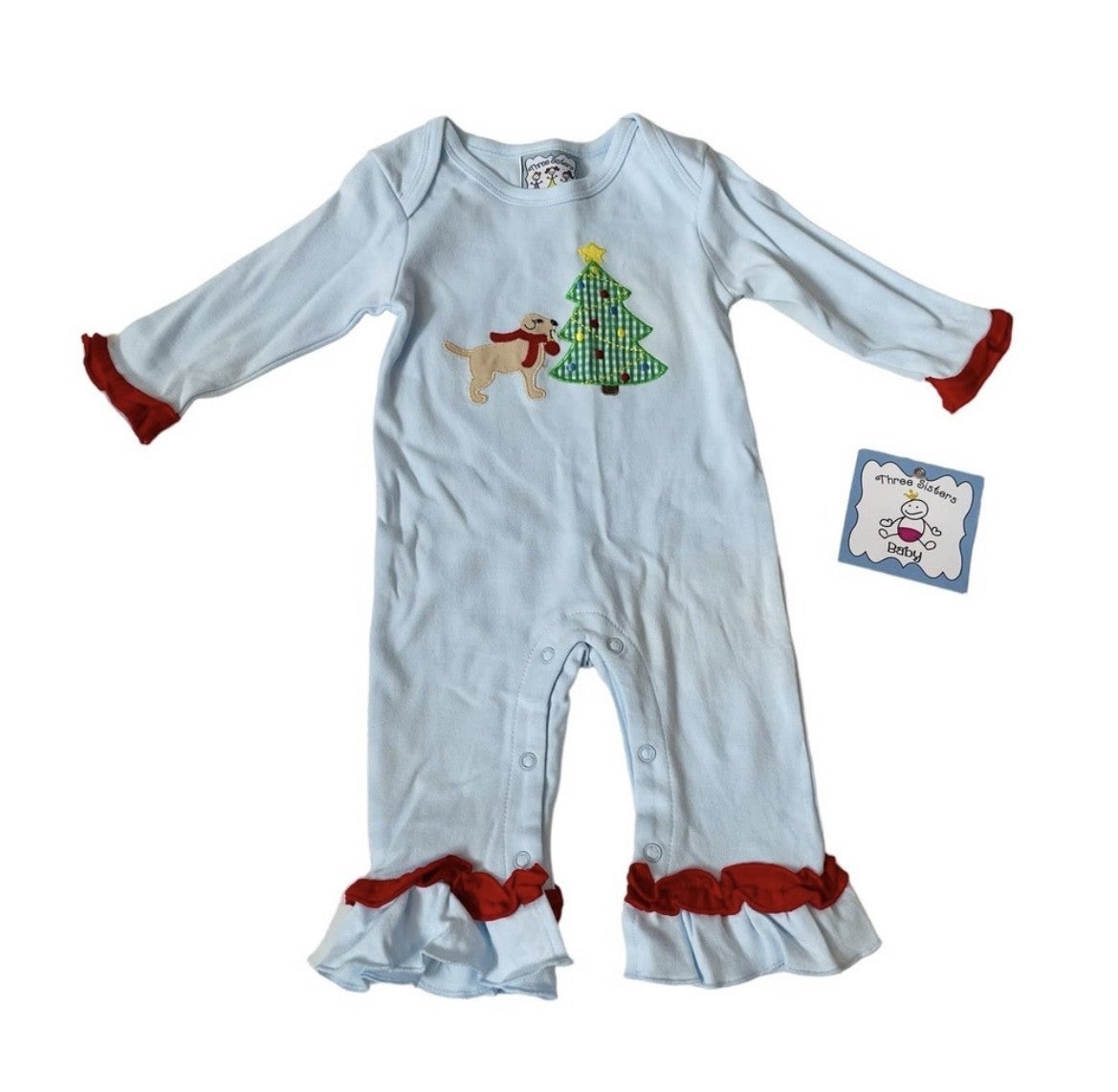 Christmas Helper Romper with ruffles-IN STOCK