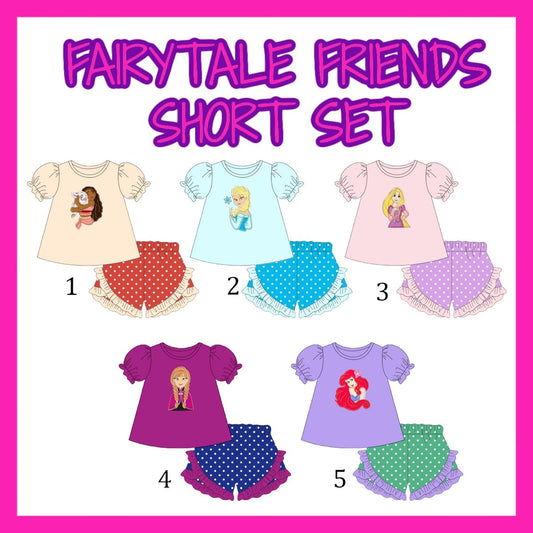 FAIRYTALE FRIENDS SHORT SET COLLECTION - ETA APRIL