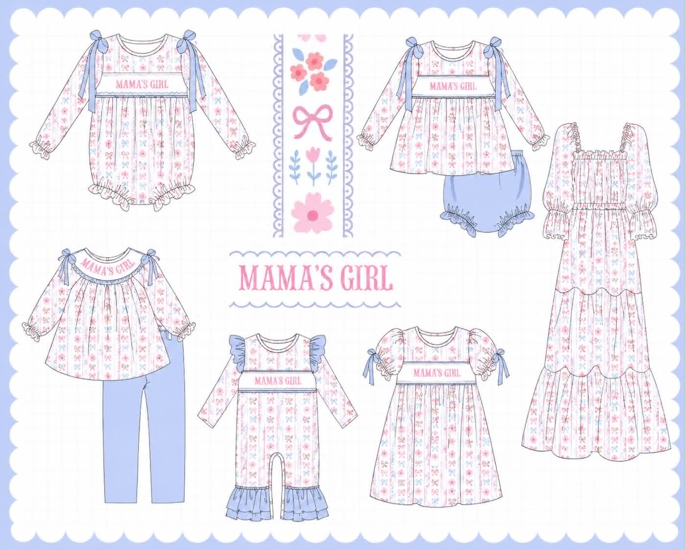 MAMAS GIRL FLORAL EMBROIDERY COLLECTION-ETA NOV