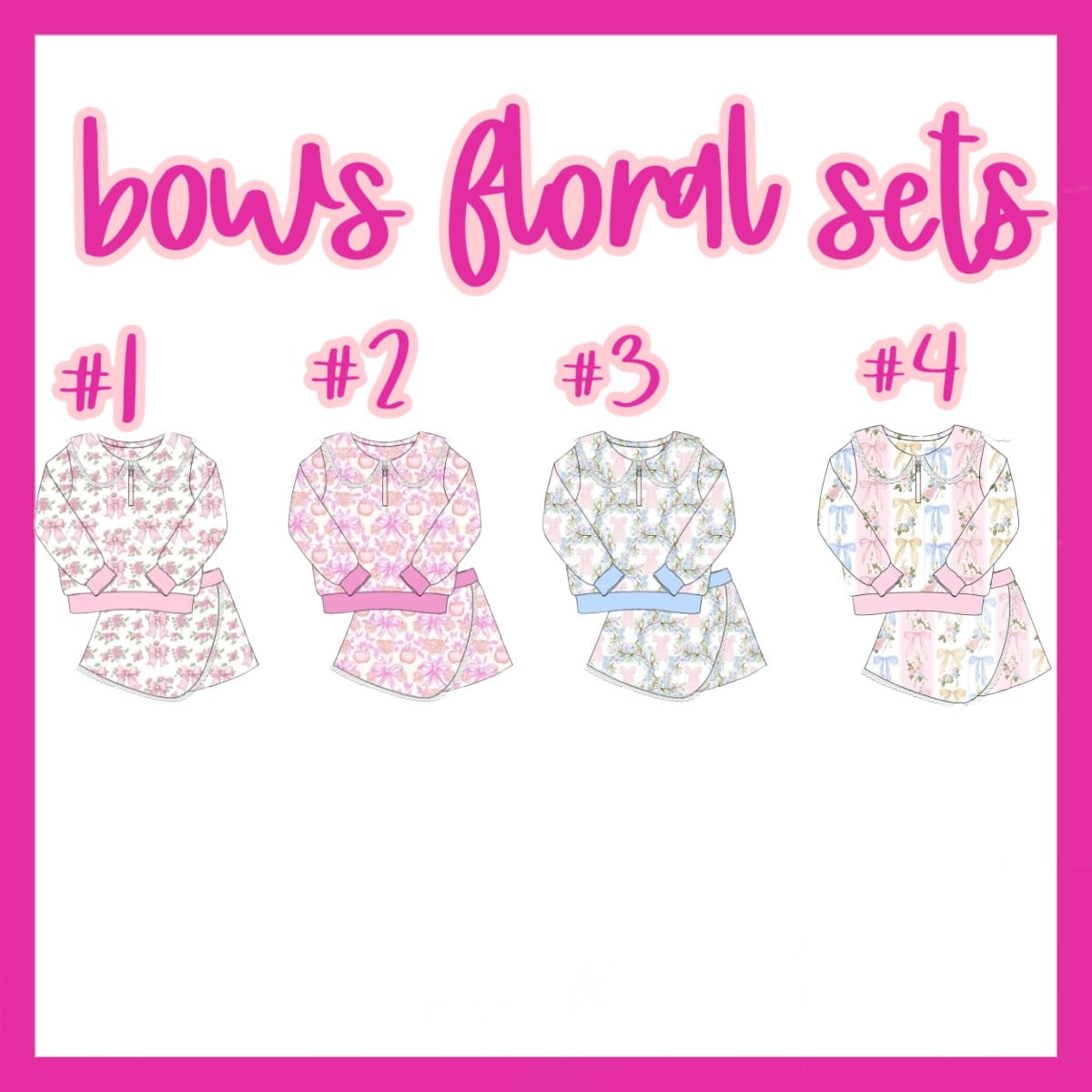 BOWS FLORAL SETS - ETA AUGUST