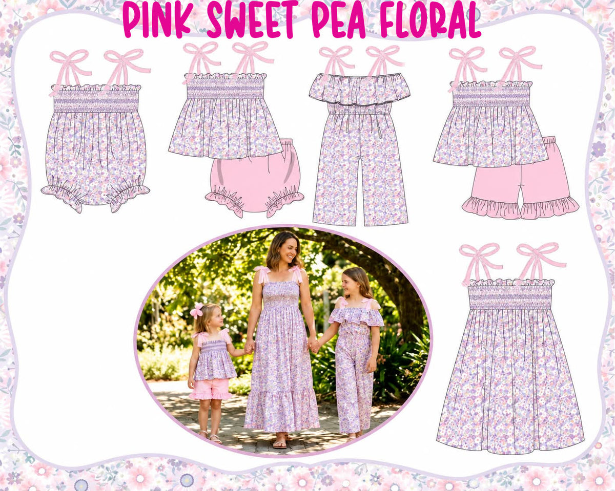 PINK SWEET PEA FLORAL-ETA APRIL