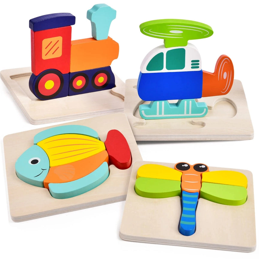 Wooden Puzzles Set - IN STOCK