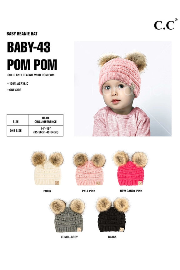 C.C. Solid Ribbed Infant Beanie - IN STOCK