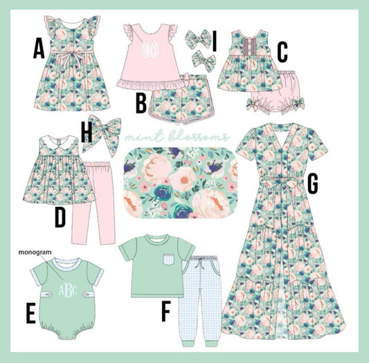 Mint Blossoms Collection - ETA JULY