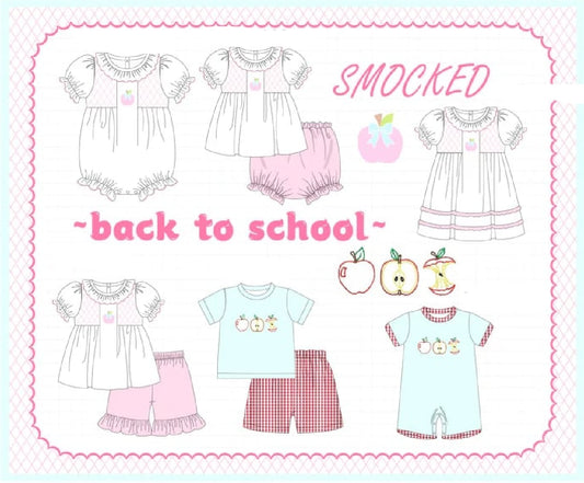 SMOCKED BACK TO SCHOOL COLLECTION -ETA JULY