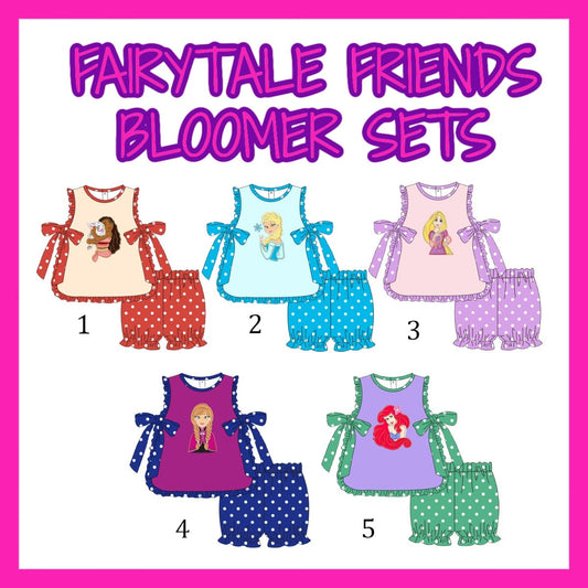 FAIRYTALE FRIENDS BLOOMER SET COLLECTION - ETA APRIL
