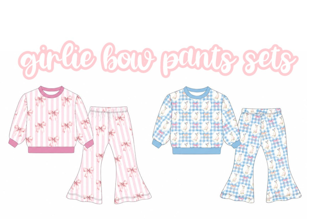 GIRLS BOW PANTS SET-ETA NOV