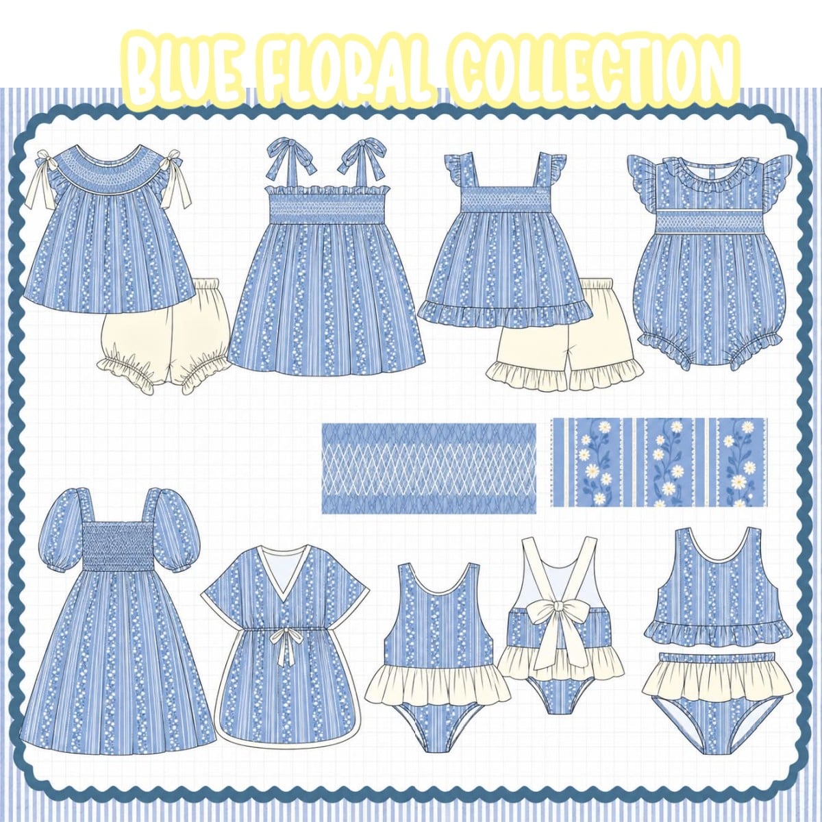 BLUE FLORAL COLLECTION - ETA FEB