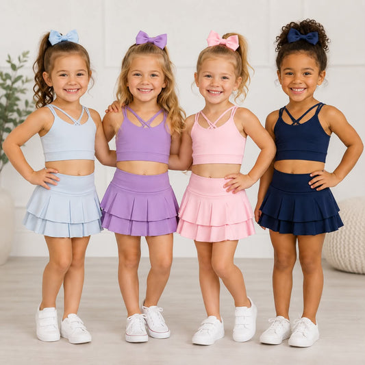 GIRLS ACTIVE SKORT SETS-ETA FEB