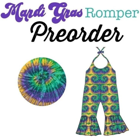 Mardi Gras Romper- IN STOCK